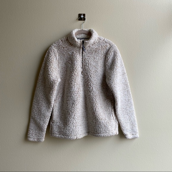 Time and Tru Cream Wooly Wubby Sherpa Pullover Sz. Medium - Picture 2 of 16